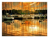Marina Sunrise I Framed Print