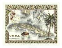 Map of Cuba Fine Art Print