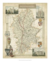 Map of Staffordshire Fine Art Print