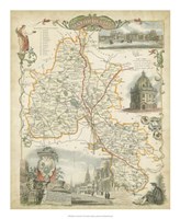 Map of Oxfordshire Fine Art Print