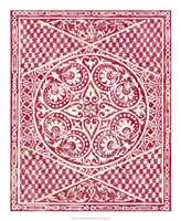 Woodcut in Red II Framed Print