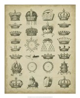 Heraldic Crowns & Coronets III by David Milton - 18" x 22"