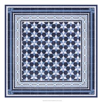 Italian Mosaic in Blue III Fine Art Print