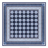 Italian Mosaic in Blue IV Fine Art Print