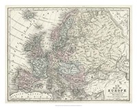 Map of Europe Fine Art Print