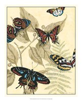 Graphic Butterflies in Nature II Framed Print