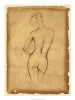 Antique Figure Study II Framed Print