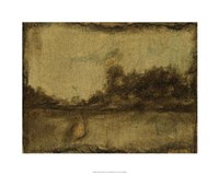 Gilded Landscape II Framed Print