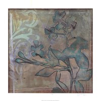 Teal Extraction II Fine Art Print