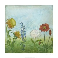 Antique Floral Meadow I Fine Art Print