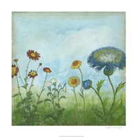 Antique Floral Meadow II Fine Art Print