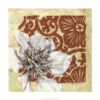 Flower Vignette II Framed Print