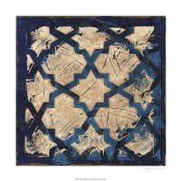 Stained Glass Indigo I Fine Art Print