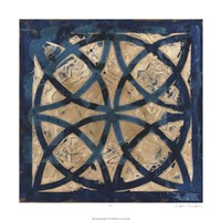 Stained Glass Indigo IV Fine Art Print