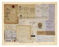 Antique Collage I Framed Print