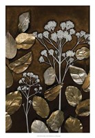 Gilded Leaf Collage I Fine Art Print
