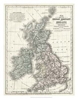 Mitchell's Map of Great Britain & Ireland Fine Art Print