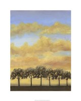 Treeline Sunset I Framed Print