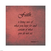 Faith Hebrews 11:1 Fine Art Print