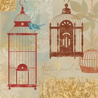Bird on a Cage I Fine Art Print