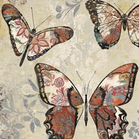 Patterned Butterflies I Fine Art Print