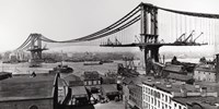Manhattan Bridge Construction, 1909 Fine Art Print