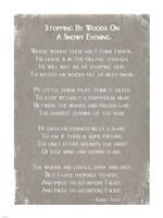 Stopping By Woods On A Snowy Evening Poem by Robert Frost Fine Art Print