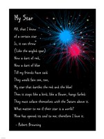 My Star by Robert Browning - long Fine Art Print