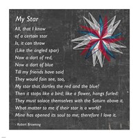 My Star by Robert Browning - gray Fine Art Print