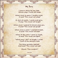 My Fairy by Lewis Carroll - square Fine Art Print