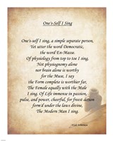 One's Self I Sing Fine Art Print