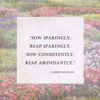 Sow Sparingly - floral frame Fine Art Print
