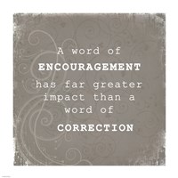 Encouragement Correction Fine Art Print