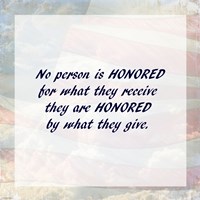 Honored U.S. Flag Fine Art Print