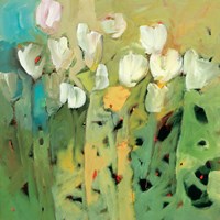 White Tulips II Framed Print