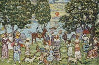 Sunset, about 1915-18 by Maurice Brazil Prendergast, 1915 - 14" x 11"