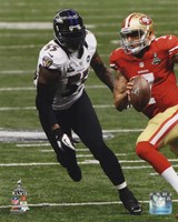 Terrell Suggs Super Bowl XLVII Action Wall Poster