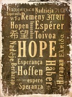 Hope in Multiple Languages Fine Art Print