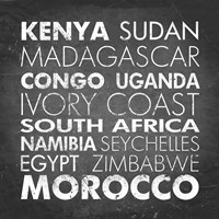 African Countries Fine Art Print