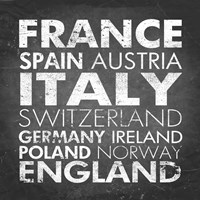 European Countries Fine Art Print