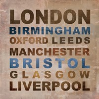 United Kingdom Cities I Fine Art Print