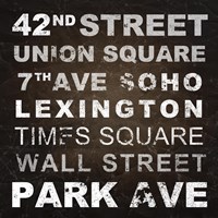 New York Places I Fine Art Print