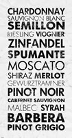 Wine List I Framed Print