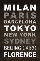 World Cities I Framed Print