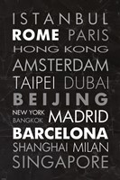 World Cities II Framed Print