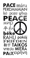 Peace in Different Languages Fine Art Print