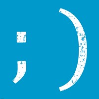 Blue Wink Smile Fine Art Print