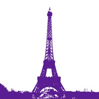 Purple Eiffel Tower Fine Art Print