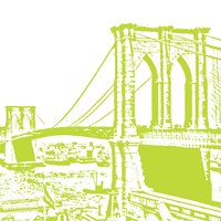 Lime Brooklyn Bridge Fine Art Print