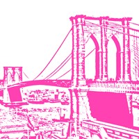 Pink Brooklyn Bridge Fine Art Print